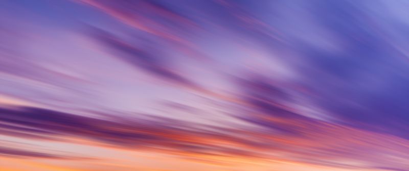 Sunset, Evening sky, Motion blur, Scenic, 5K