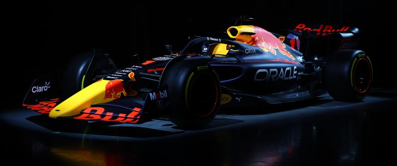 Red Bull RB18, Red Bull Racing RB18, 2022 Formula One World Championship, F1 Cars, Black background, 5K
