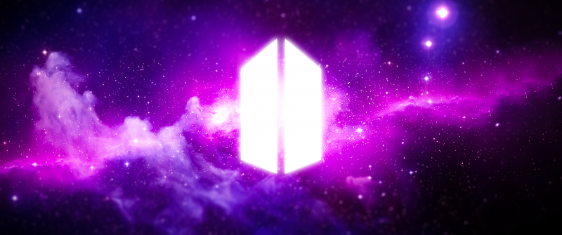 BTS Army, Purple nebula, Galaxy, Purple background