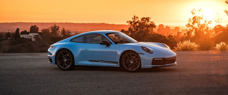 Porsche 911 Carrera T, Sunset, 2022, 5K, 8K