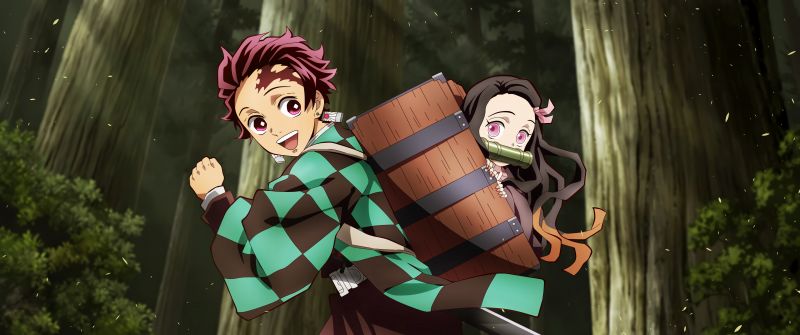 Demon Slayer: Kimetsu no Yaiba, 5K, Nezuko Kamado, Tanjiro Kamado