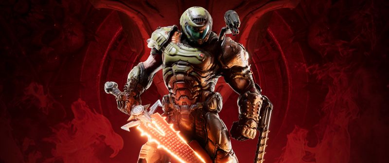 Doom Eternal, Doomguy, Doom Slayer, 2020 Games, PlayStation 4, Google Stadia, Xbox One, Nintendo Switch, PC Games