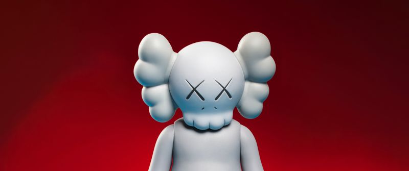 Kaws Companion, Red background, 5K, 8K