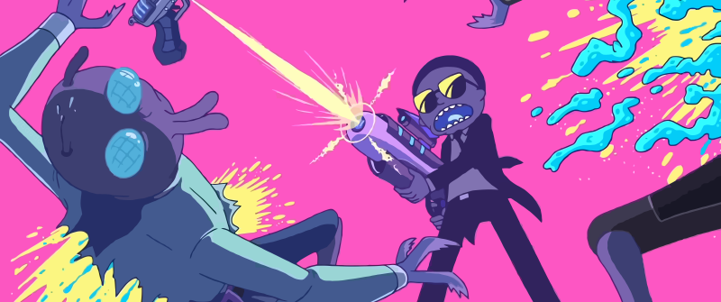 Run the Jewels, Morty Smith, Rick and Morty, 5K, 8K, Pink background