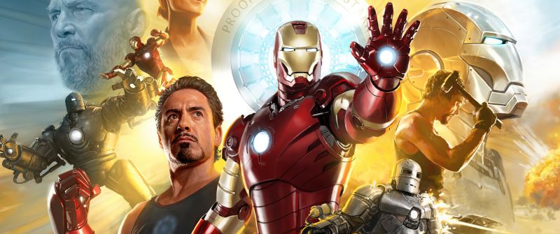 Iron Man, Movie poster, Tribute, Marvel Comics, Marvel Superheroes, 5K, 8K, Robert Downey Jr