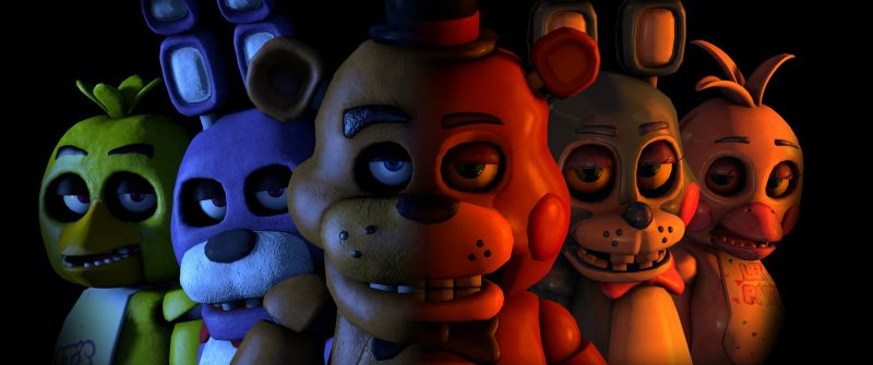 FNAF, Five Nights at Freddy's, Chica (FNAF), Bonnie (FNAF), Freddy (FANF), Animatronics, Toy Freddy, Toy Bonnie, Toy Chica