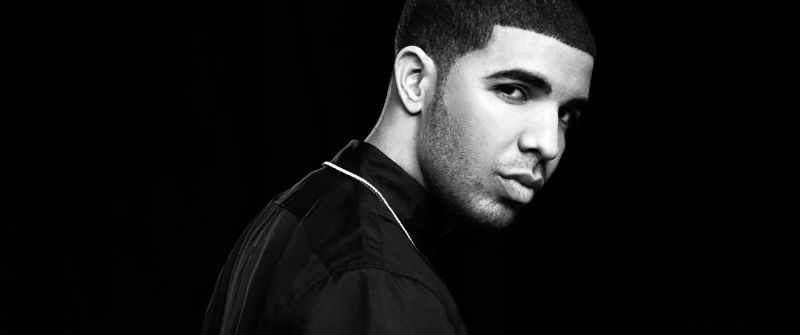 Drake, AMOLED, Canadian rapper, Canadian singer, 5K, Black background