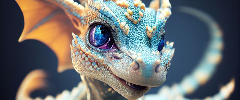 Cute dragon, Abstract dragon, Midjourney, Fantasy artwork