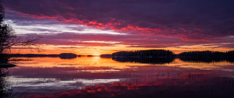 Kallavesi lake, Sunset, Finland, Kuopio, Scenic, Aesthetic, 5K