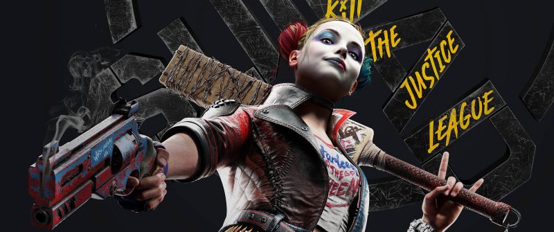 Harley Quinn, Suicide Squad: Kill the Justice League, 2024 Games, PC Games, PlayStation 5, Xbox Series X and Series S, Dark background