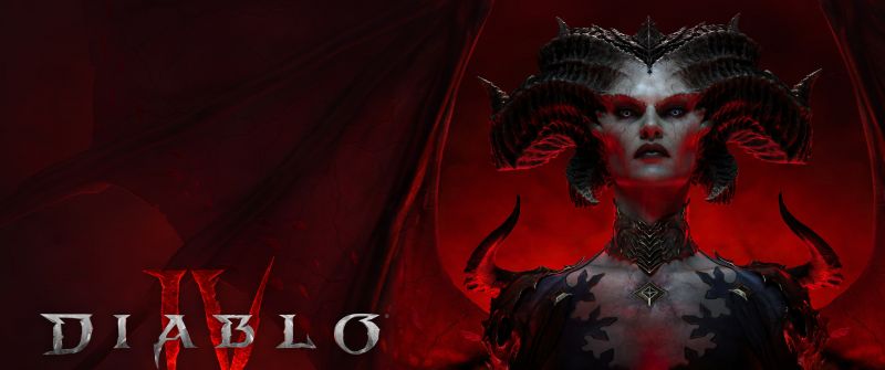 Lilith, Diablo IV, 2023 Games, Diablo 4, Red background