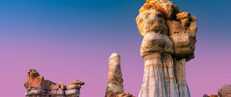 Badlands, Rocks, Landscape, New Mexico, 5K