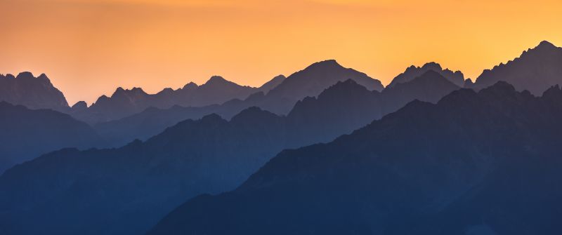 Mountain pass, Col de la Madeleine, Sunrise, France, 5K