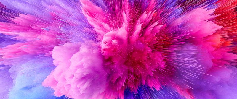 Color explosion, Pink, Colorful background, Color splash, Pink background
