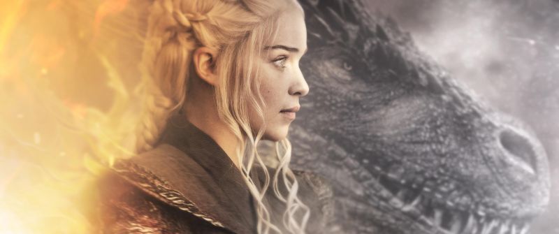 Daenerys Targaryen, Dragon, Emilia Clarke