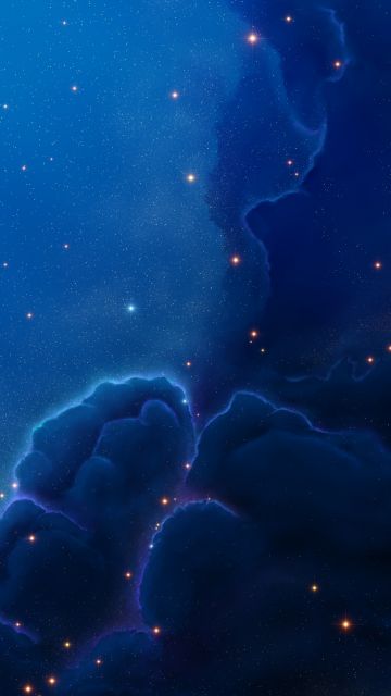 Nebula, Constellation, Night sky, Stars in sky, Blue background