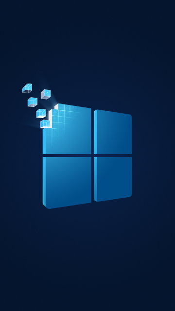 Windows 11, Dark blue, Windows logo