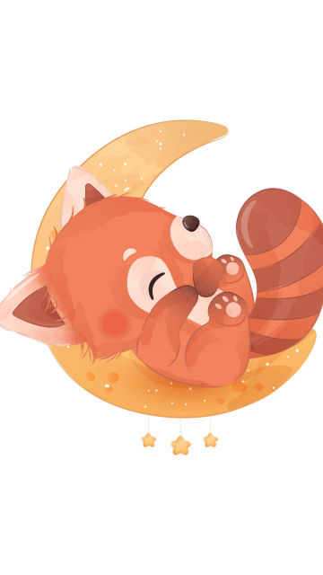 Cute fox, Illustration, White background, 5K