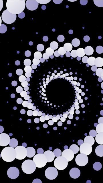 Spiral vortex, Abstract background, Dark background, Circles, Spiral dots