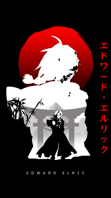 Edward Elric, Black background, Fullmetal Alchemist, 5K, AMOLED