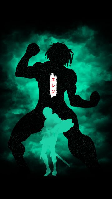 Eren Yeager, AMOLED, 5K, Attack on Titan, Shingeki no Kyojin, Black background, AOT