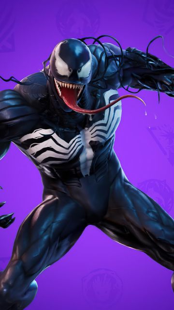 Fortnite, Venom, Purple background