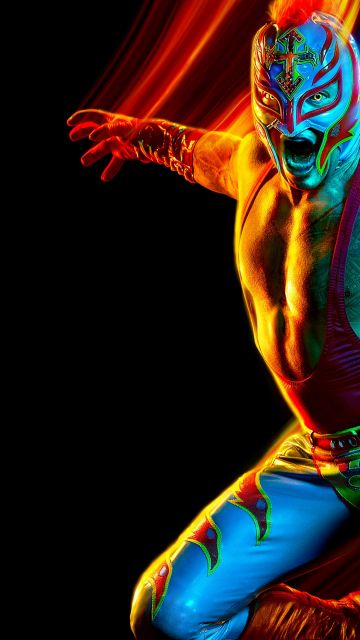 Rey Mysterio, WWE 2K22, PC Games, Black background, PlayStation 5, PlayStation 4, Xbox One, Xbox Series X and Series S