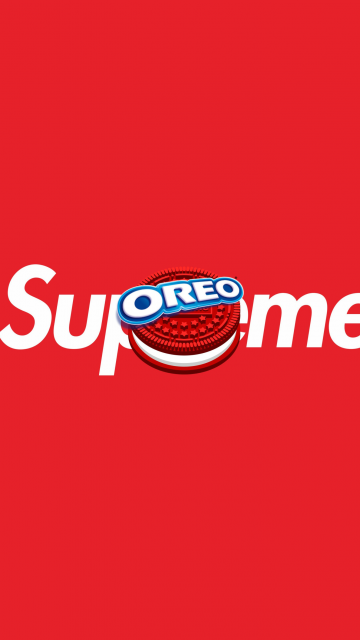 Cookies, Supreme, Oreo, Red background, Simple