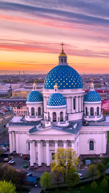 Trinity Cathedral, Saint Petersburg, Russia, Ancient architecture, Cityscape, 5K