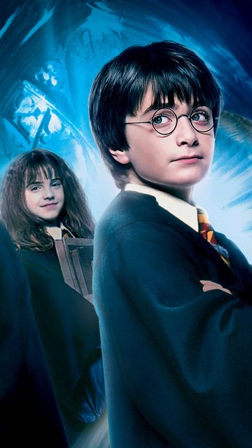 Harry Potter and the Philosopher's Stone, Harry Potter and the Sorcerer's Stone, Daniel Radcliffe as Harry Potter, Emma Watson as Hermione Granger, Ron Weasley