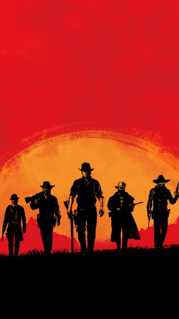 Red Dead Redemption 2, PC Games, PlayStation 4, Xbox One, Rockstar Games, Red background, Western