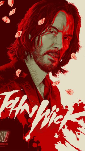 John Wick: Chapter 4, Movie poster, Keanu Reeves as John Wick, 5K, John Wick 4