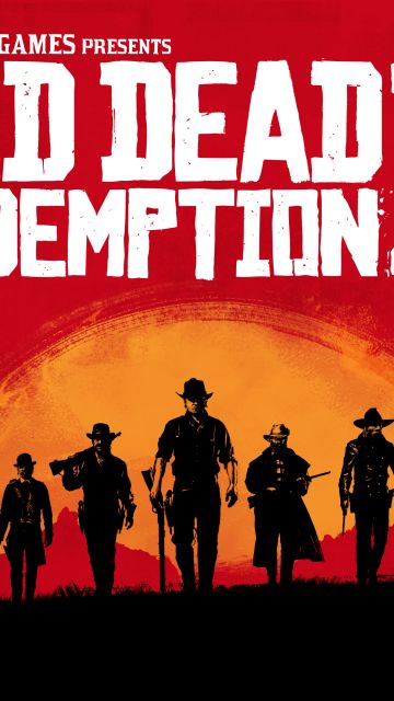 Red Dead Redemption 2, Rockstar Games, Red background, PC Games, PlayStation 4, Xbox One