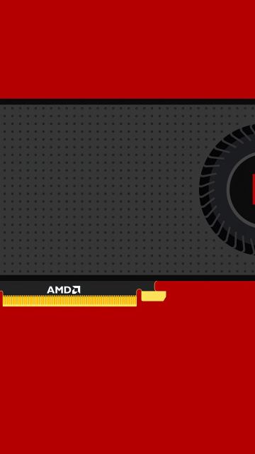 AMD Radeon, Graphics card, Minimalist, Red background, 5K, GPU, Simple