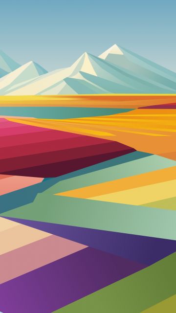 Landscape, Abstract background, Colorful background, MacBook Pro, Stock, Mountains, Multicolor, 5K, Aesthetic