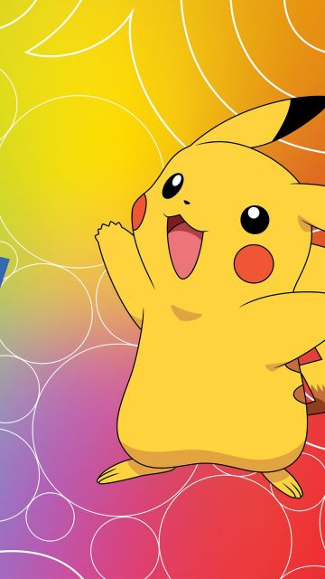 Pokemon, Pikachu, Colorful background
