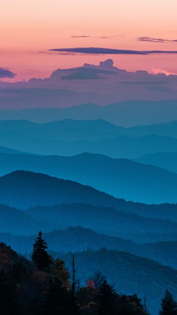 Blue Ridge Mountains, USA, Layers, Appalachian Mountains range, Scenic, Hiking trail, 5K, 8K