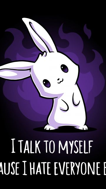 Cute rabbit, Motivational quotes, 5K, 8K, Black background, Meme