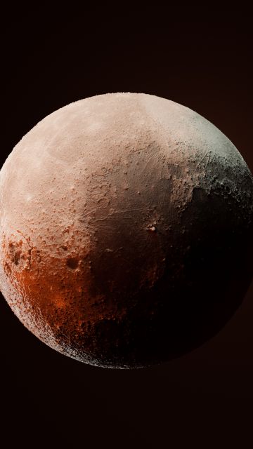 Moon, 3D Render, SpaceX, Brown background, Dark background, 5K, Brown aesthetic