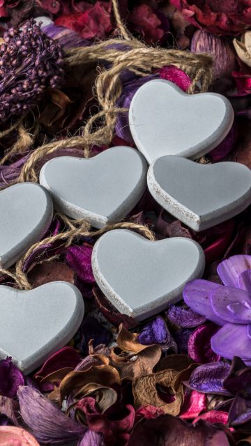 Love hearts, Decor, Lavender potpourri, Aromatic, Aesthetic, 5K, February