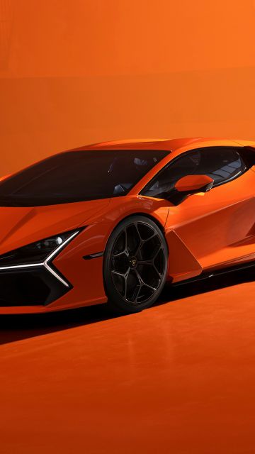 Lamborghini Revuelto, Exotic car, Hybrid sports car, Orange aesthetic, 5K, 8K, 2023