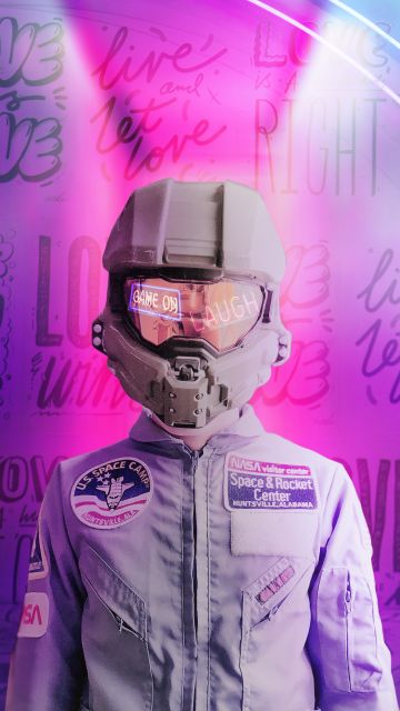 Astronaut, Pink, NASA, Space suit, Neon, 
