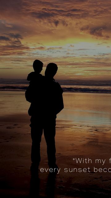 Father - Son, Happy Fathers Day, Beach, Silhouette, Dad quotes