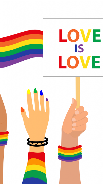 LGBTQ, Love Is Love, Pride flag, Rainbow, 5K