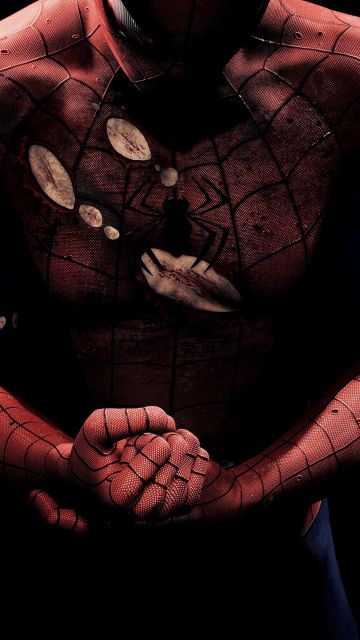 Spider-Man, Marvel Superheroes, Black background, Spiderman