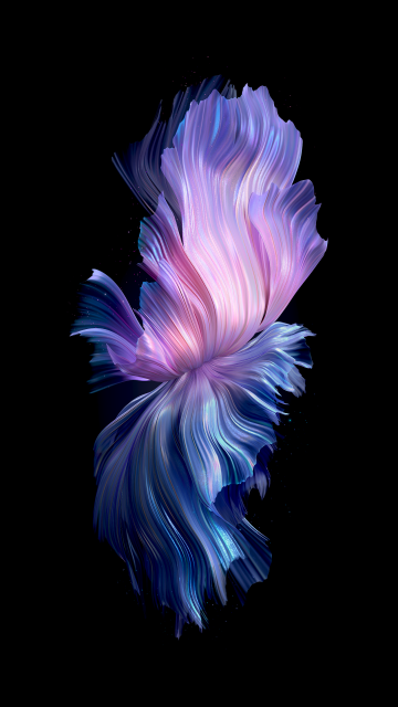 Vivo X Flip, Stock, Purple abstract, 5K, Black background