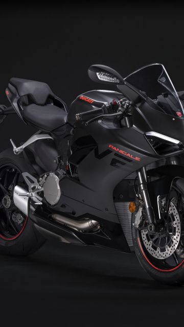 Ducati Panigale V2, 2024, Superbikes, Black bikes, Dark background, 8K, 5K