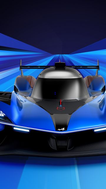 Alpine A424_β, Prototype, Le Mans Hypercar, 2024, 5K, Blue