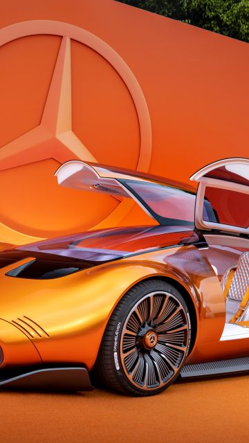 Mercedes-Benz Vision One-Eleven, Electric cars, 5K, Orange