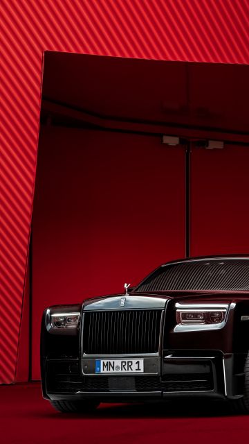Rolls-Royce Phantom, SPOFEC, 2023, Black cars, Red, 5K, 8K